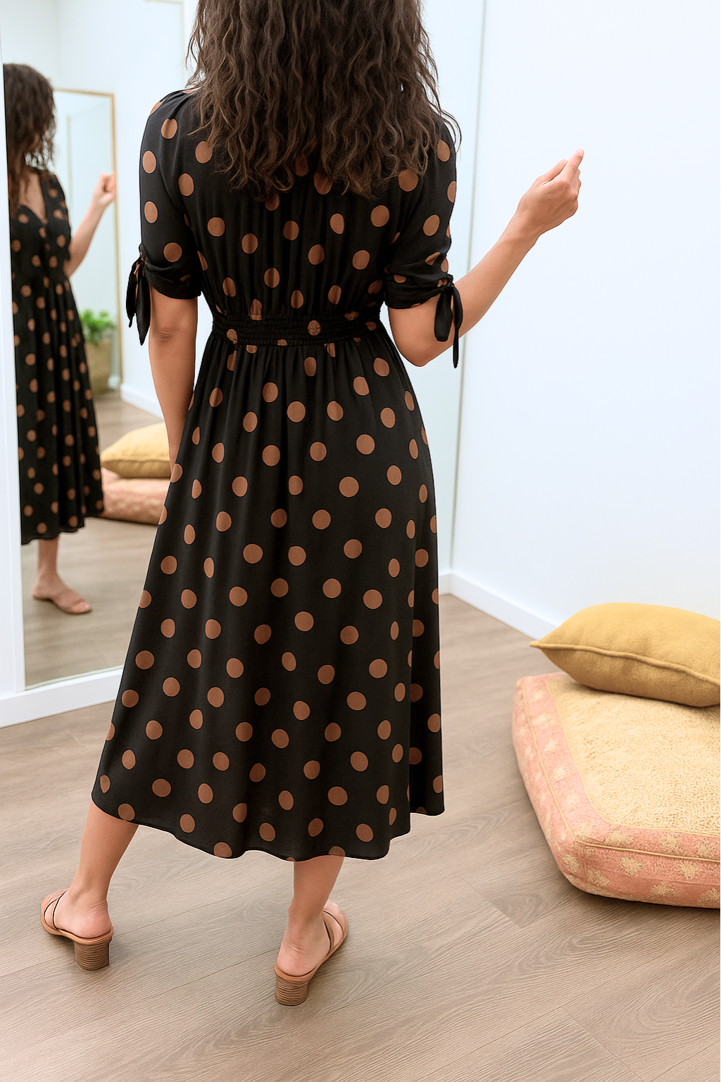 Brigitte™ | Elegant Polka Dot Dress