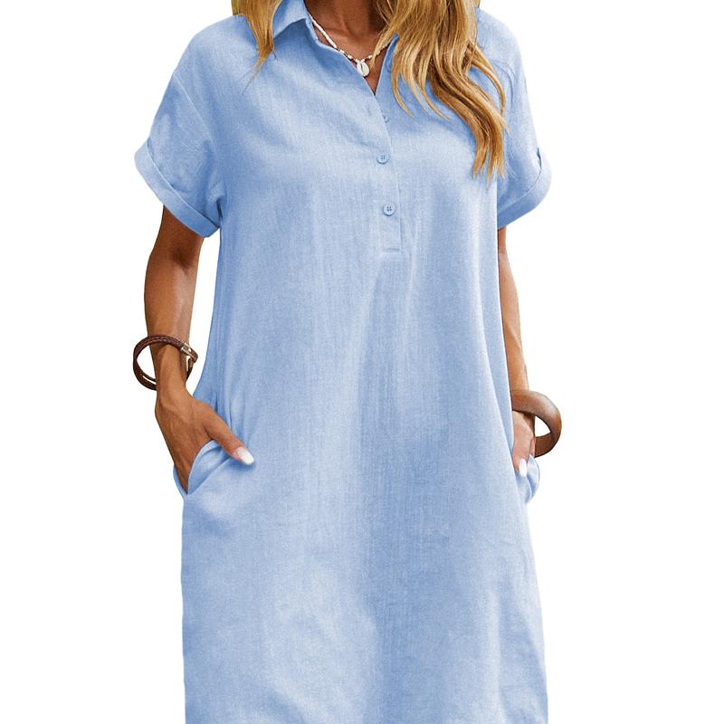 Blush & Bay™ | Relaxed Short Sleeve Summer Dress
