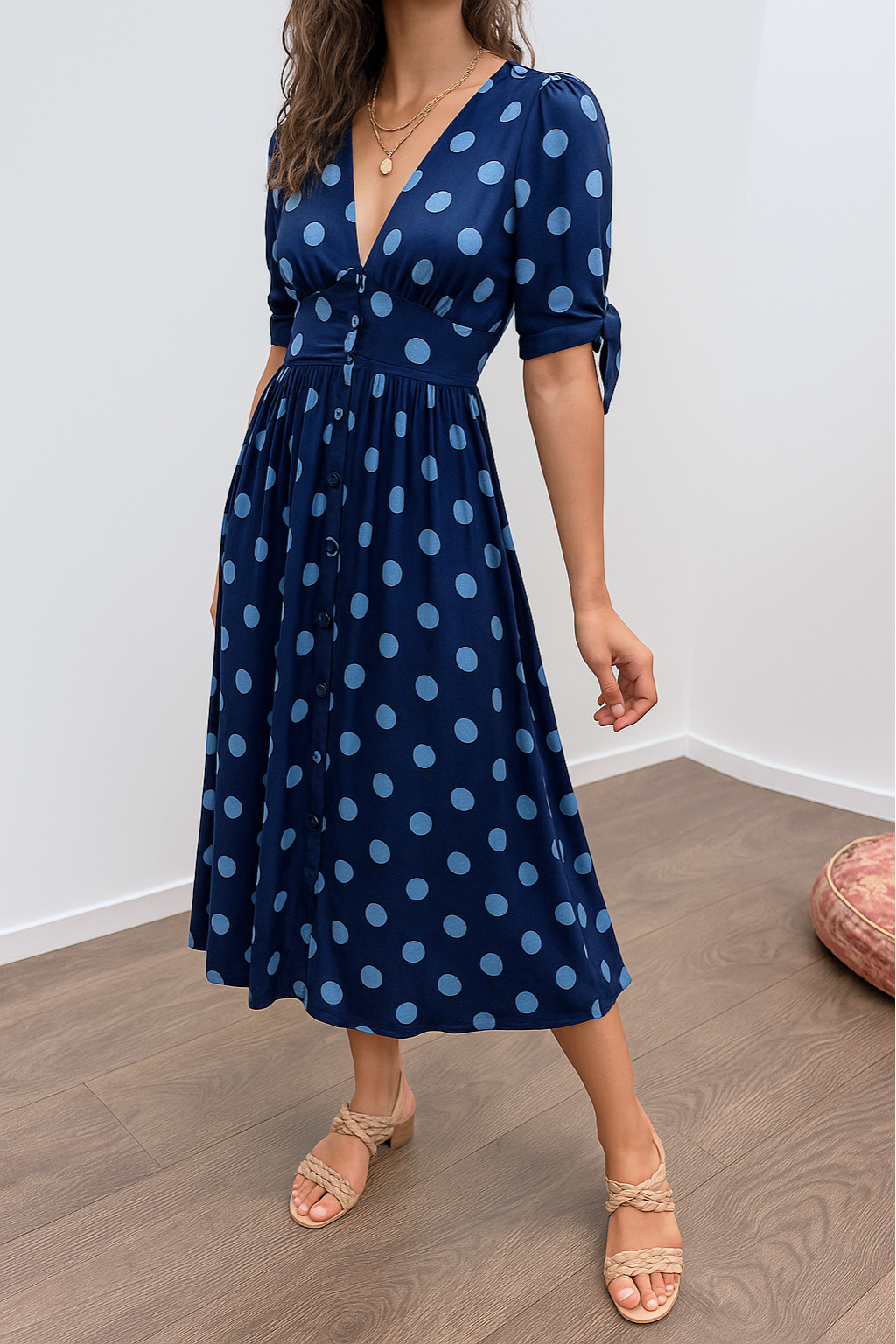 Brigitte™ | Elegant Polka Dot Dress
