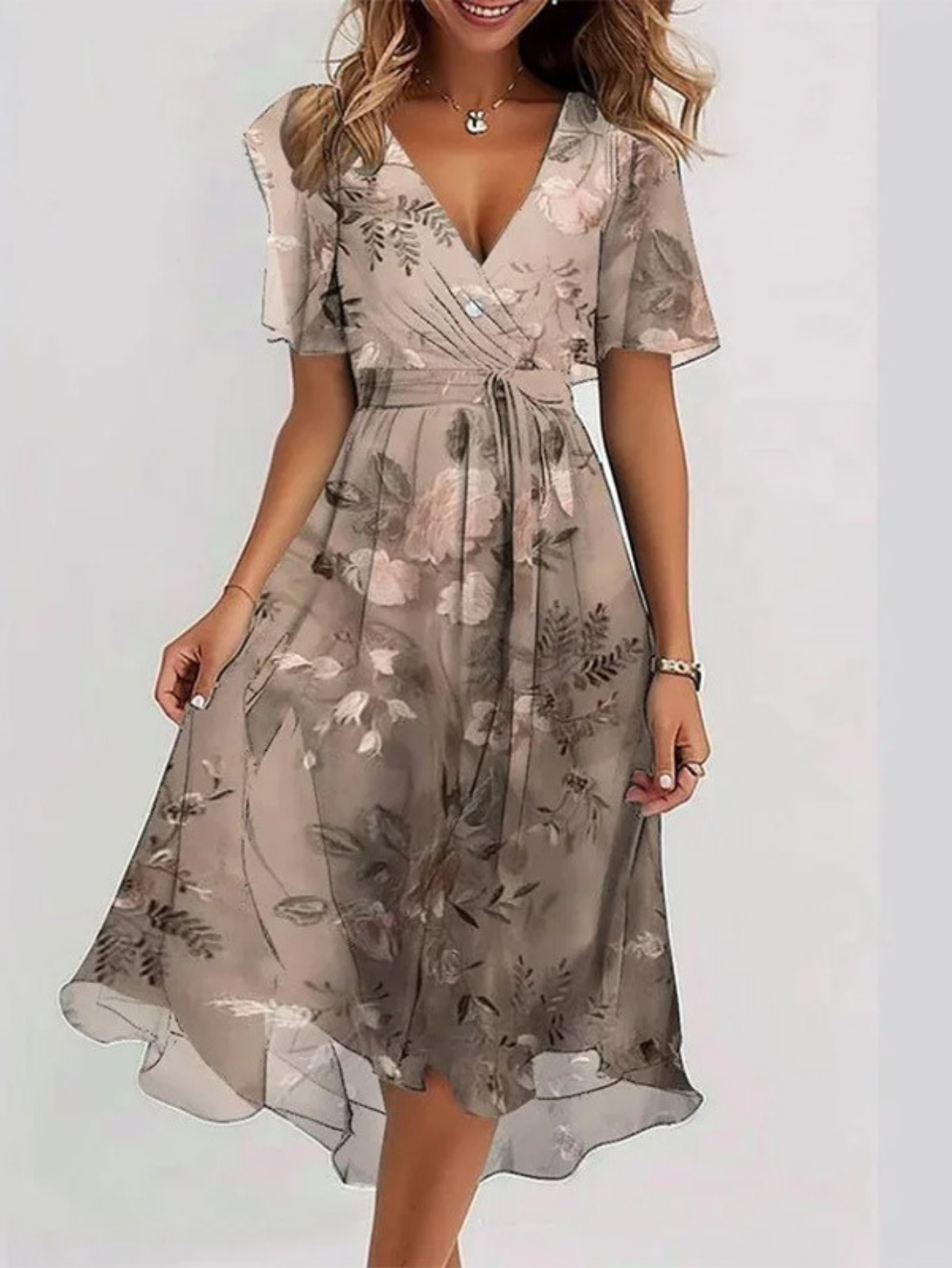 Blush & Bay™ | Vibrant Boho Midi Dress