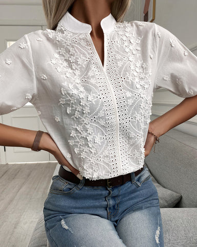 Blush & Bay™ | Chic Embroidered Blouse