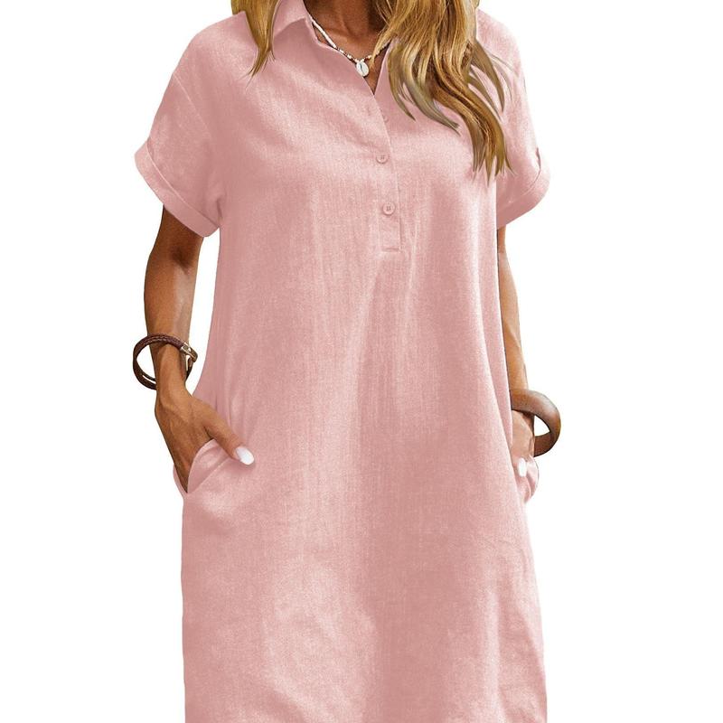 Blush & Bay™ | Relaxed Short Sleeve Summer Dress