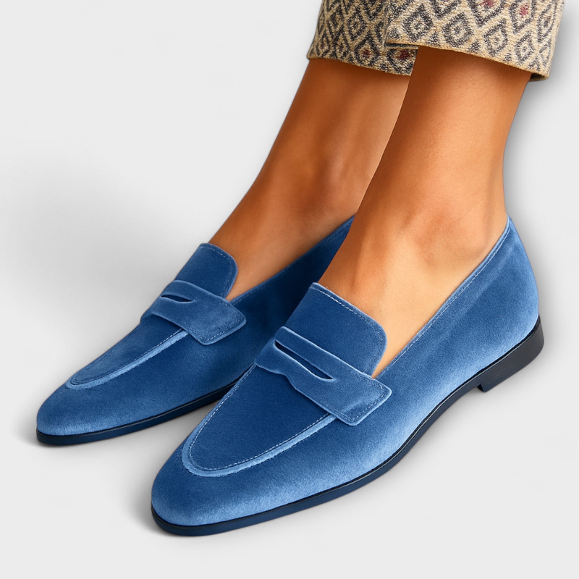 Louise - Plush Velvet Slip-On Loafers