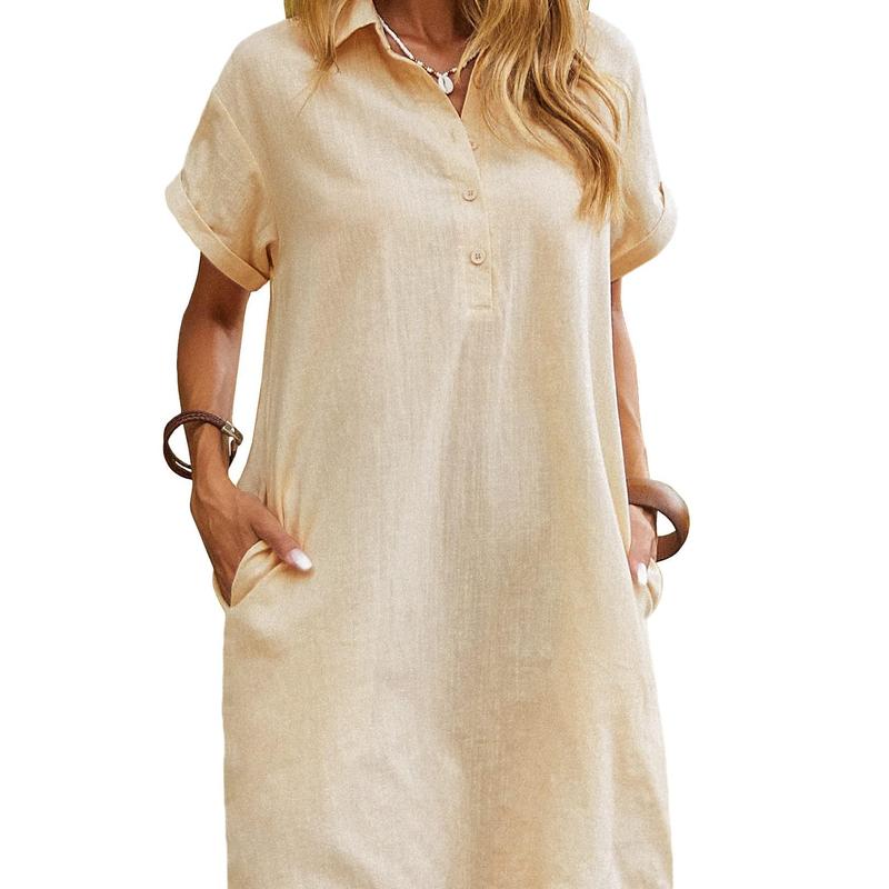 Blush & Bay™ | Relaxed Short Sleeve Summer Dress