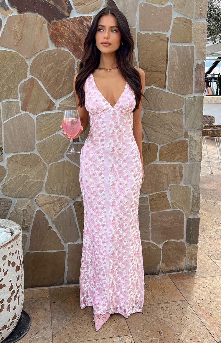 Blush & Bay™ | Blush Lace Maxi Dress