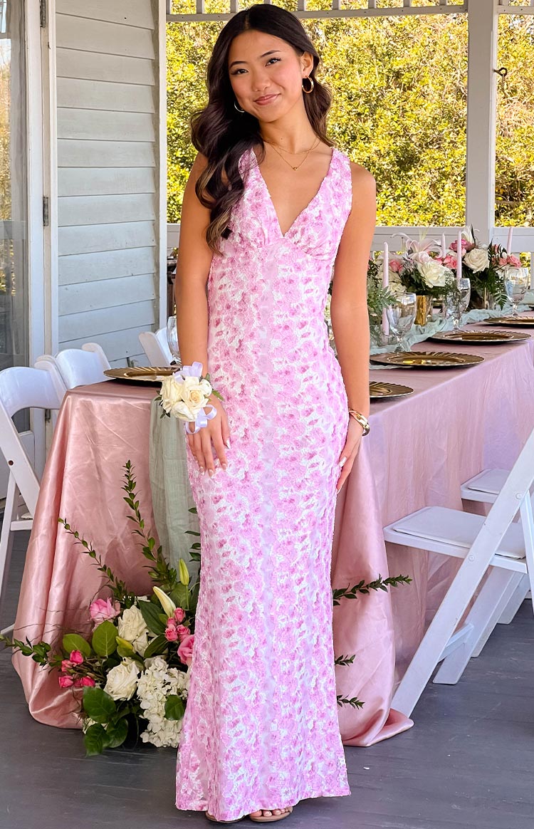 Blush & Bay™ | Blush Lace Maxi Dress
