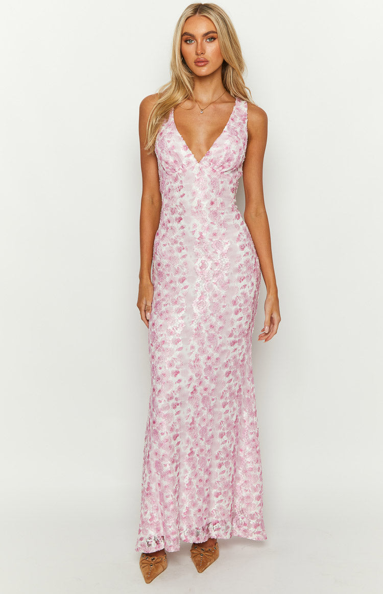 Blush & Bay™ | Blush Lace Maxi Dress