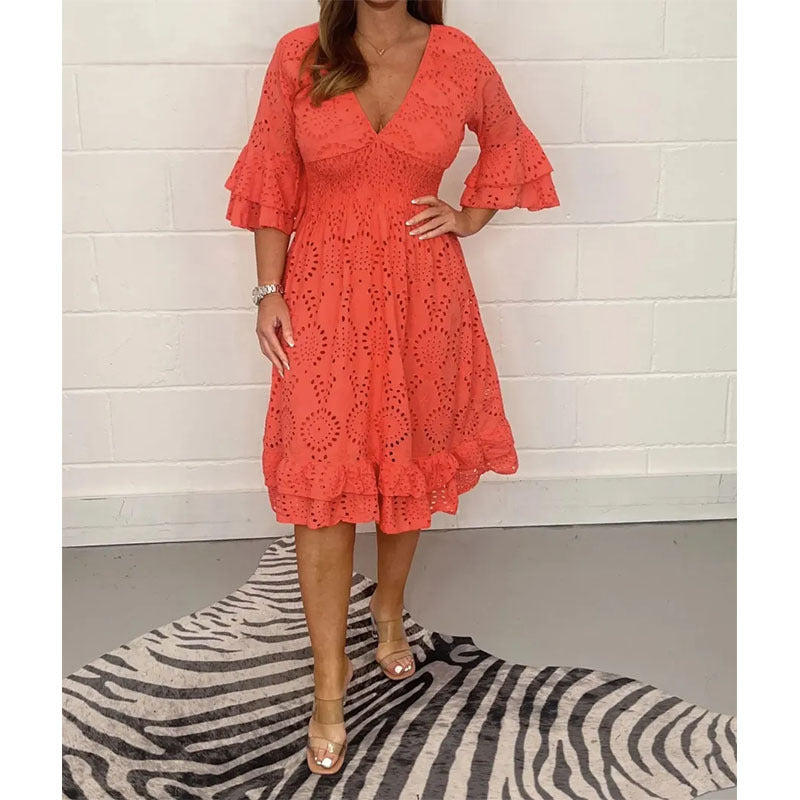 Blush & Bay™ | Graceful Midi Dress