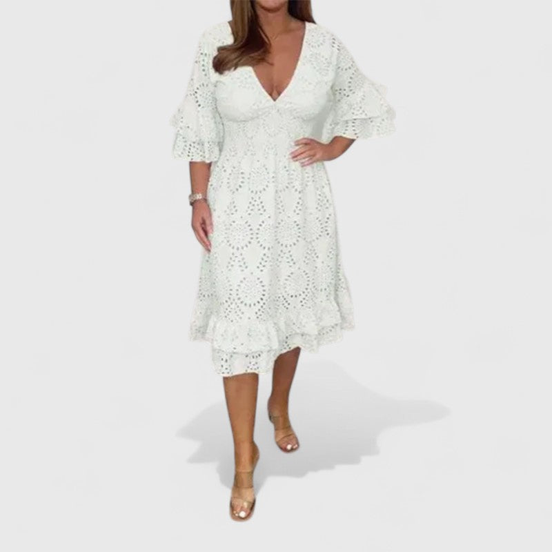 Blush & Bay™ | Graceful Midi Dress