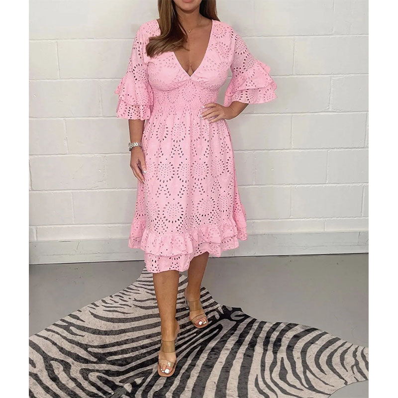 Blush & Bay™ | Graceful Midi Dress