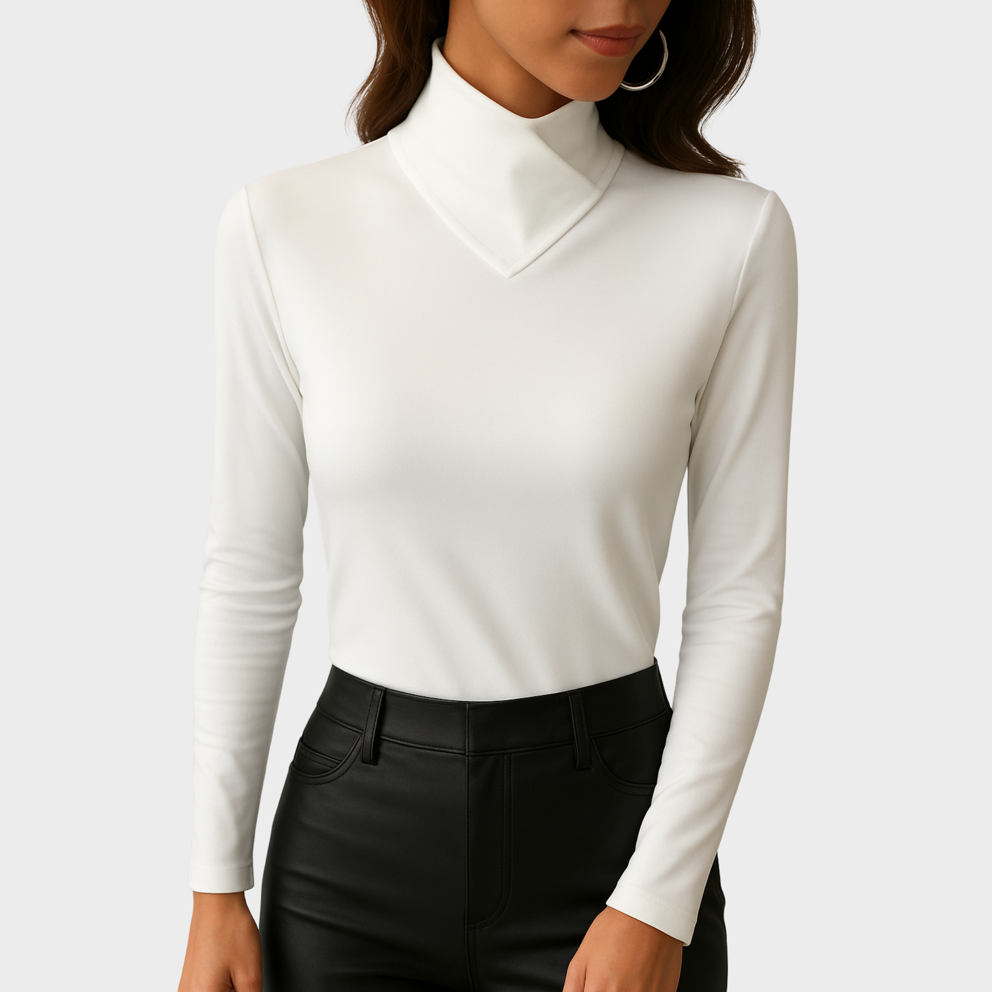 Blush & Bay™ | Chic Folded Collar Blouse