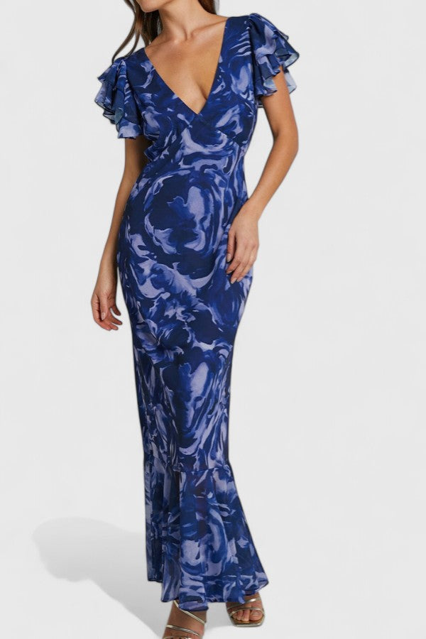 Blush & Bay™ | Navy Swirl Dress