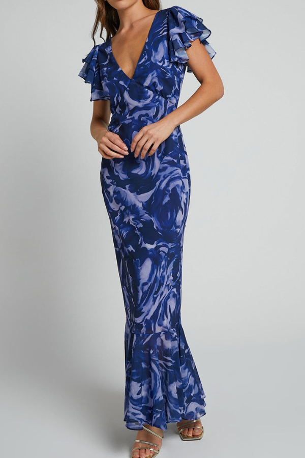Blush & Bay™ | Navy Swirl Dress