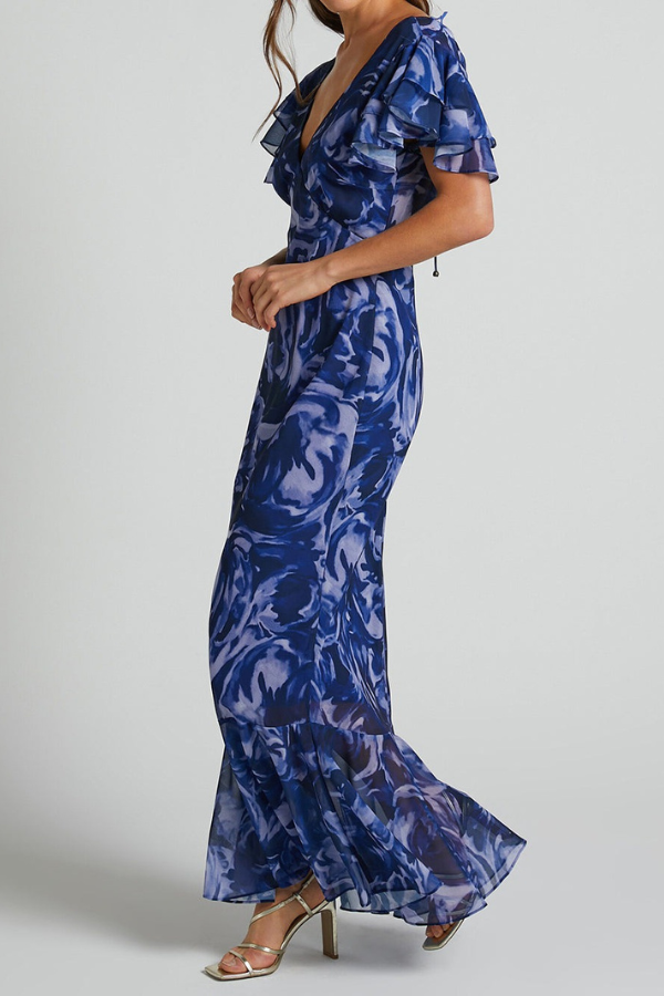 Blush & Bay™ | Navy Swirl Dress