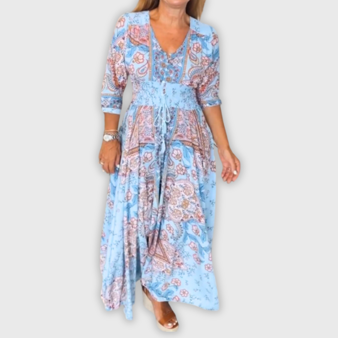 Rita™ | Elegant V-Neck Summer Dress