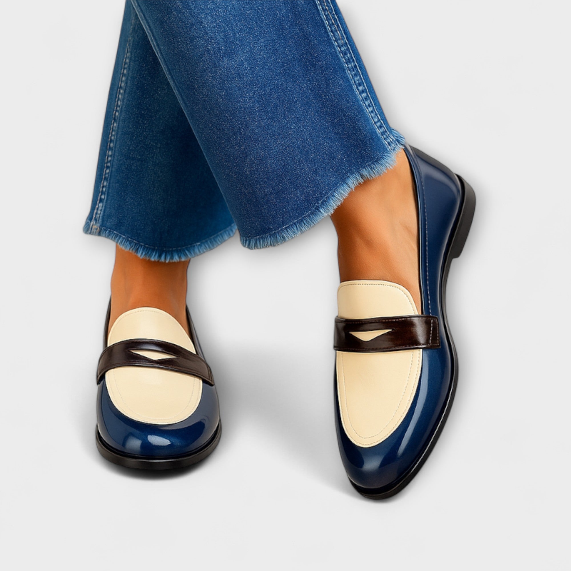 Claudia - Two-Tone Loafers