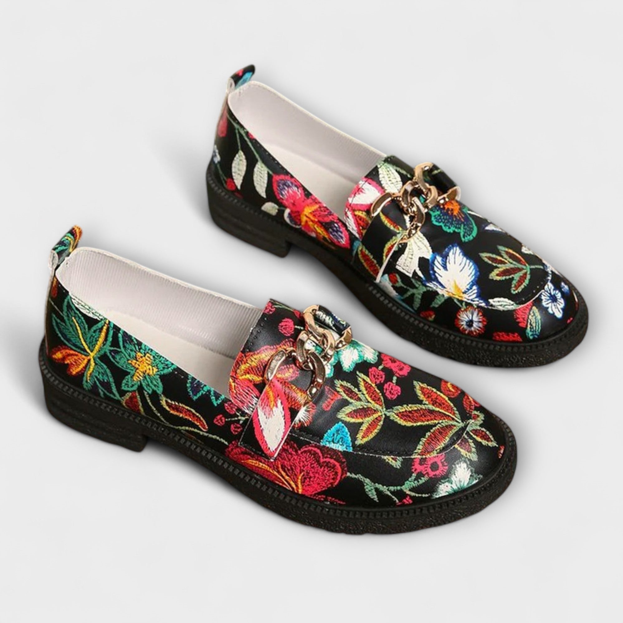 Orla – Floral Patterned Multicolored Loafers