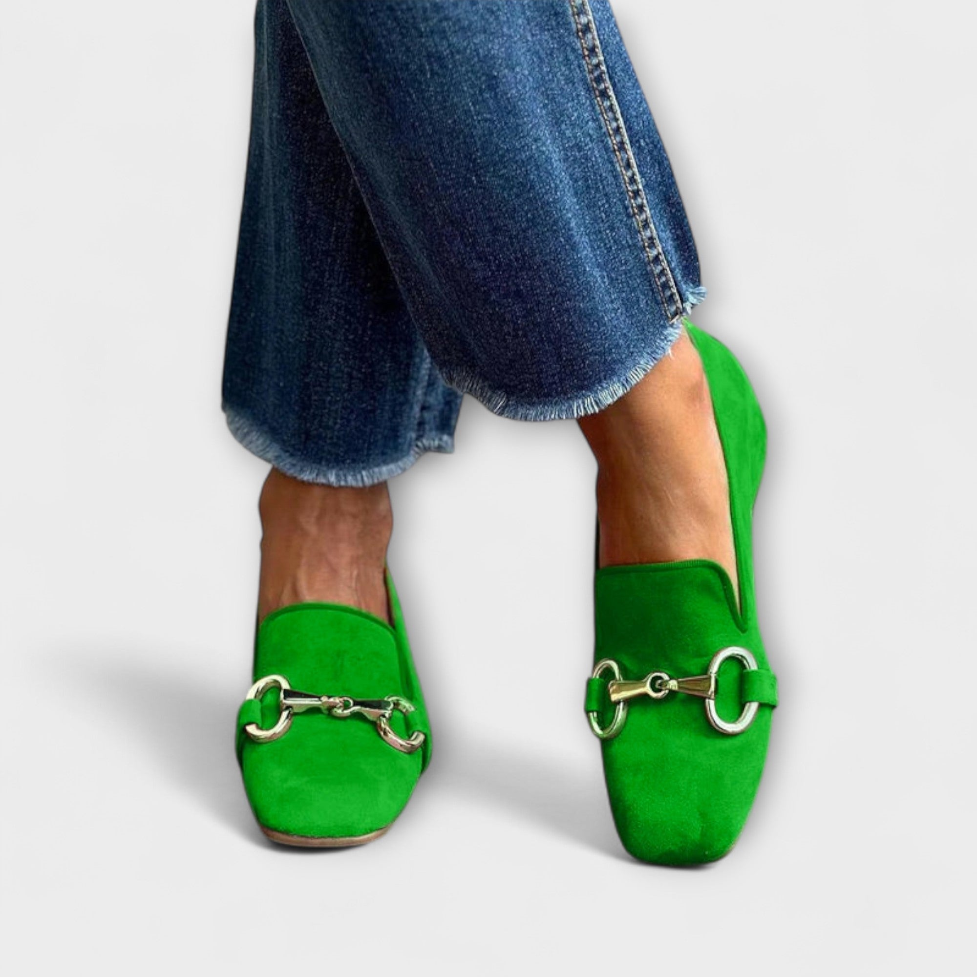 Taliah – Square Toe Loafers with Buckle