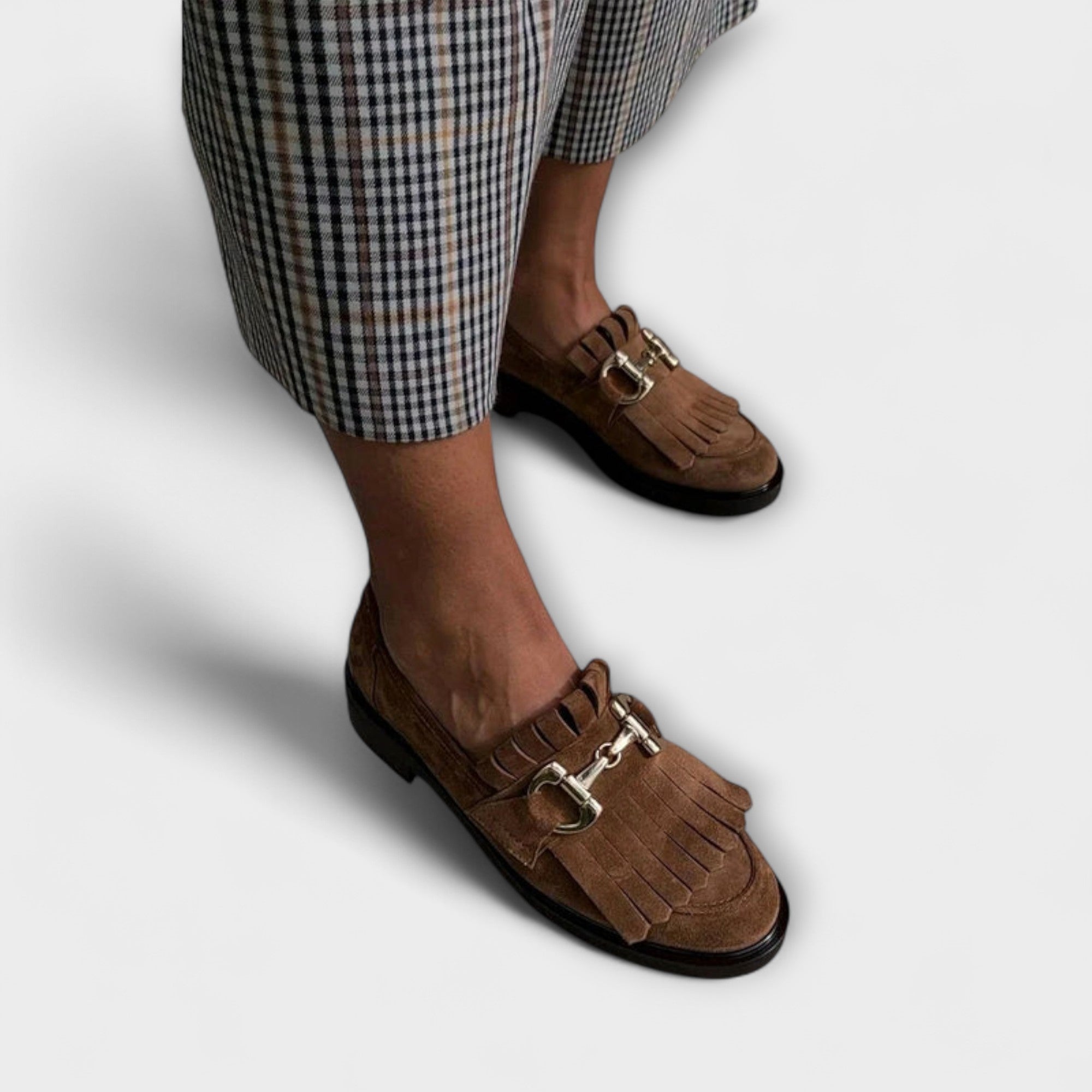 Fleur – Round Toe Brown Loafer