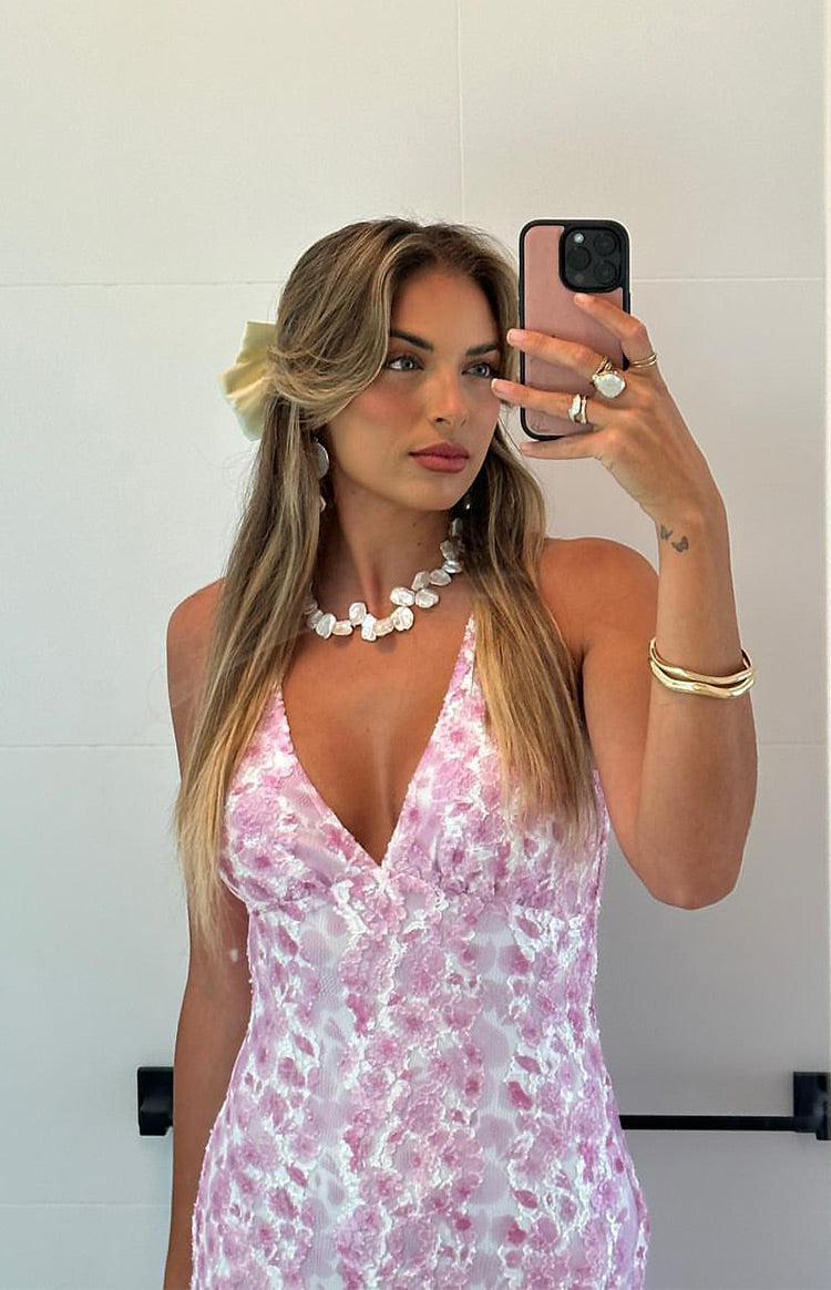 Blush & Bay™ | Blush Lace Maxi Dress