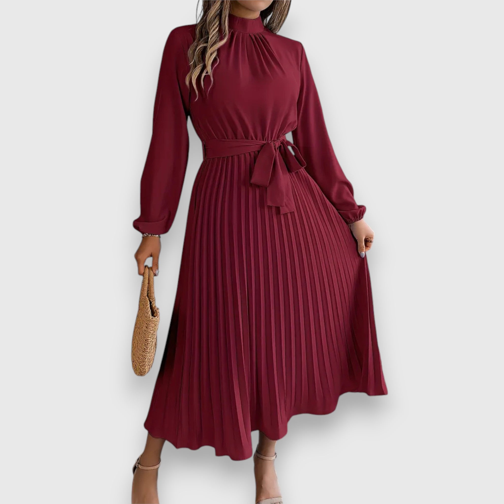 Blush & Bay™ | Pleated Midi Dress