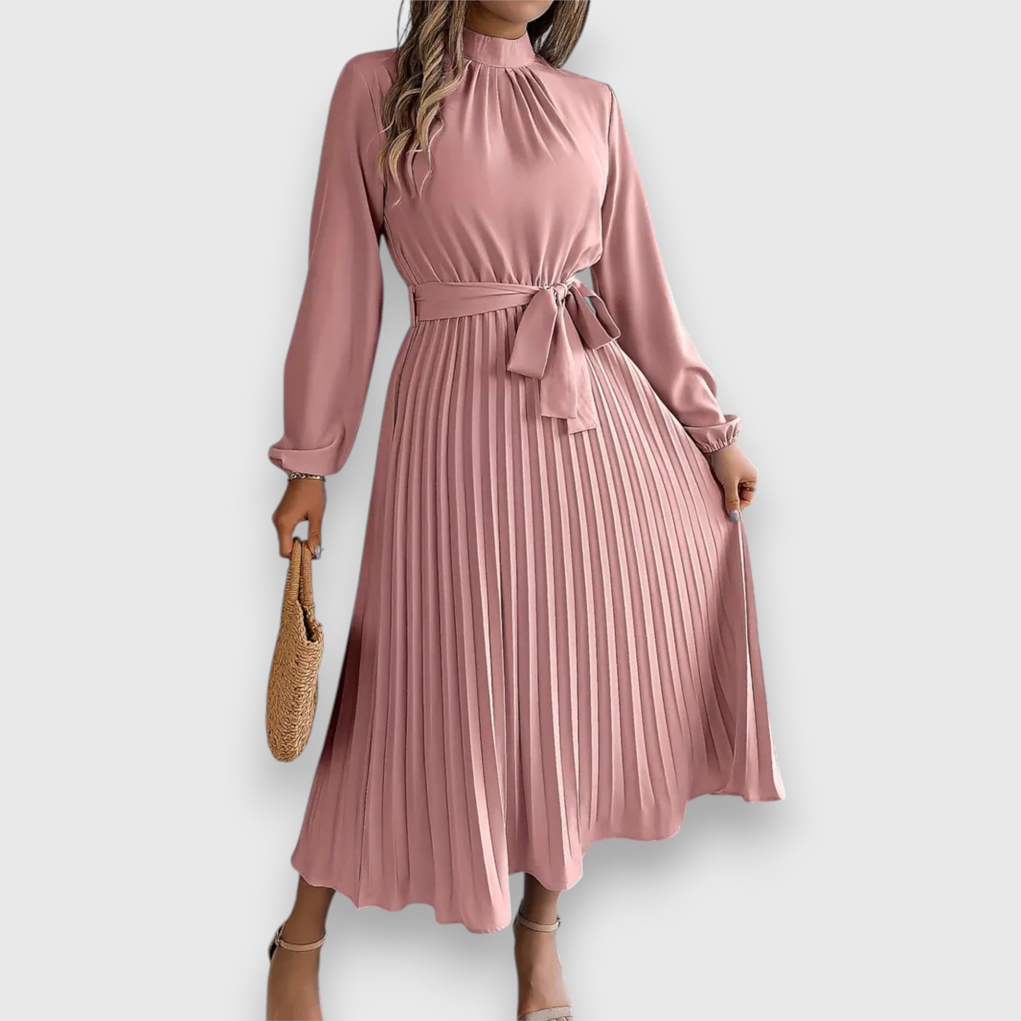 Blush & Bay™ | Pleated Midi Dress