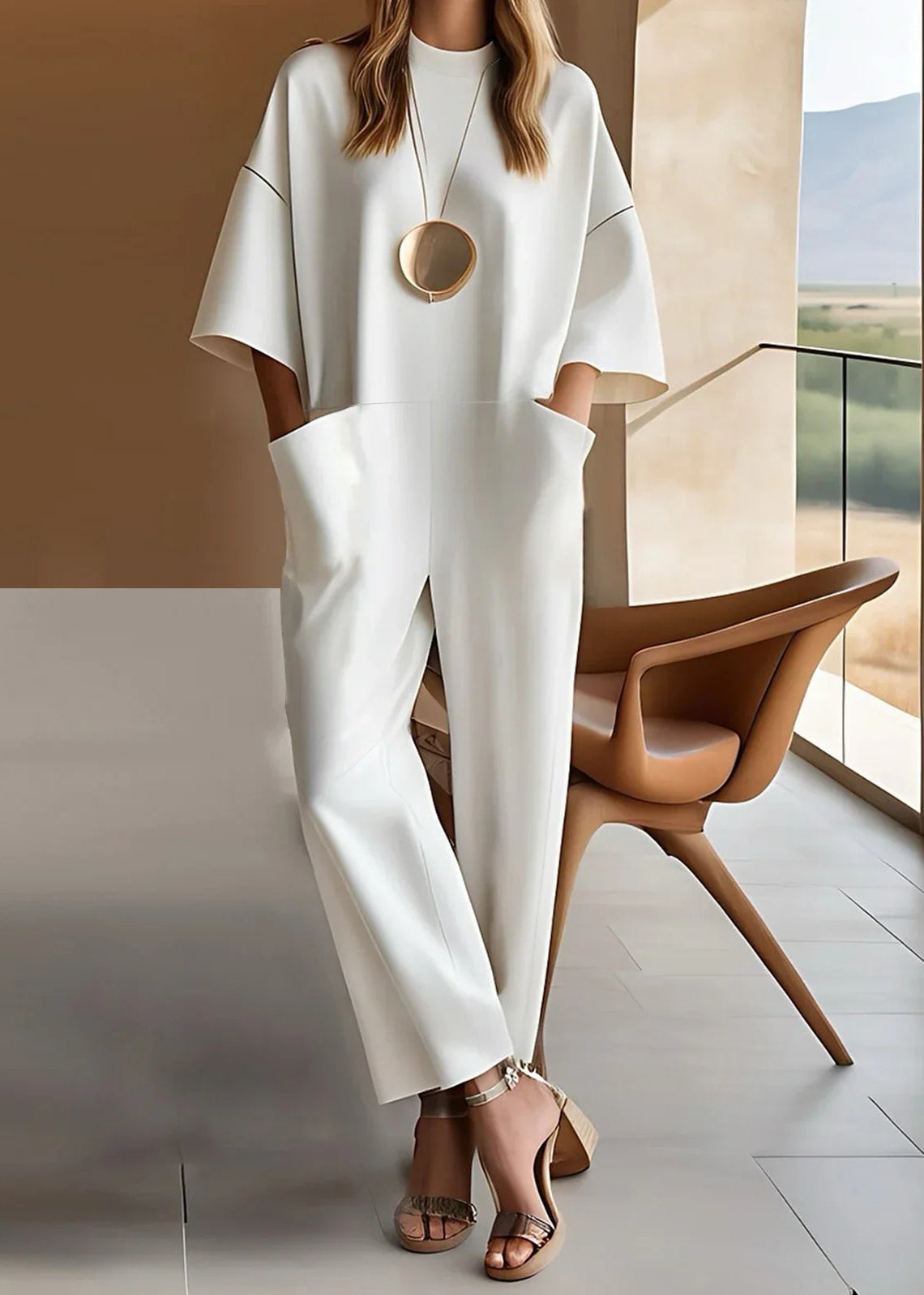 Eliza™ | Elegant Short-Sleeved Jumpsuit