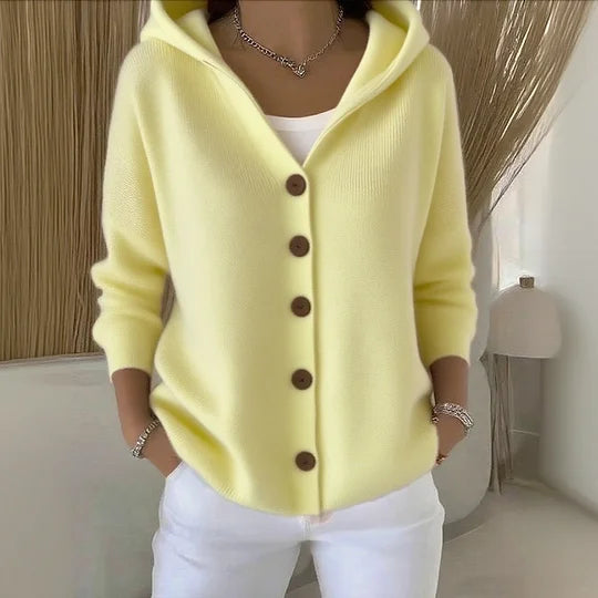 Selene – Soft Cotton Hooded Cardigan