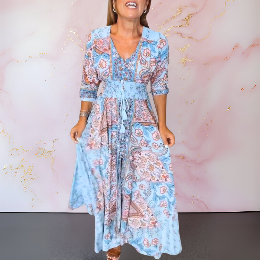 Rita™ | Elegant V-Neck Summer Dress