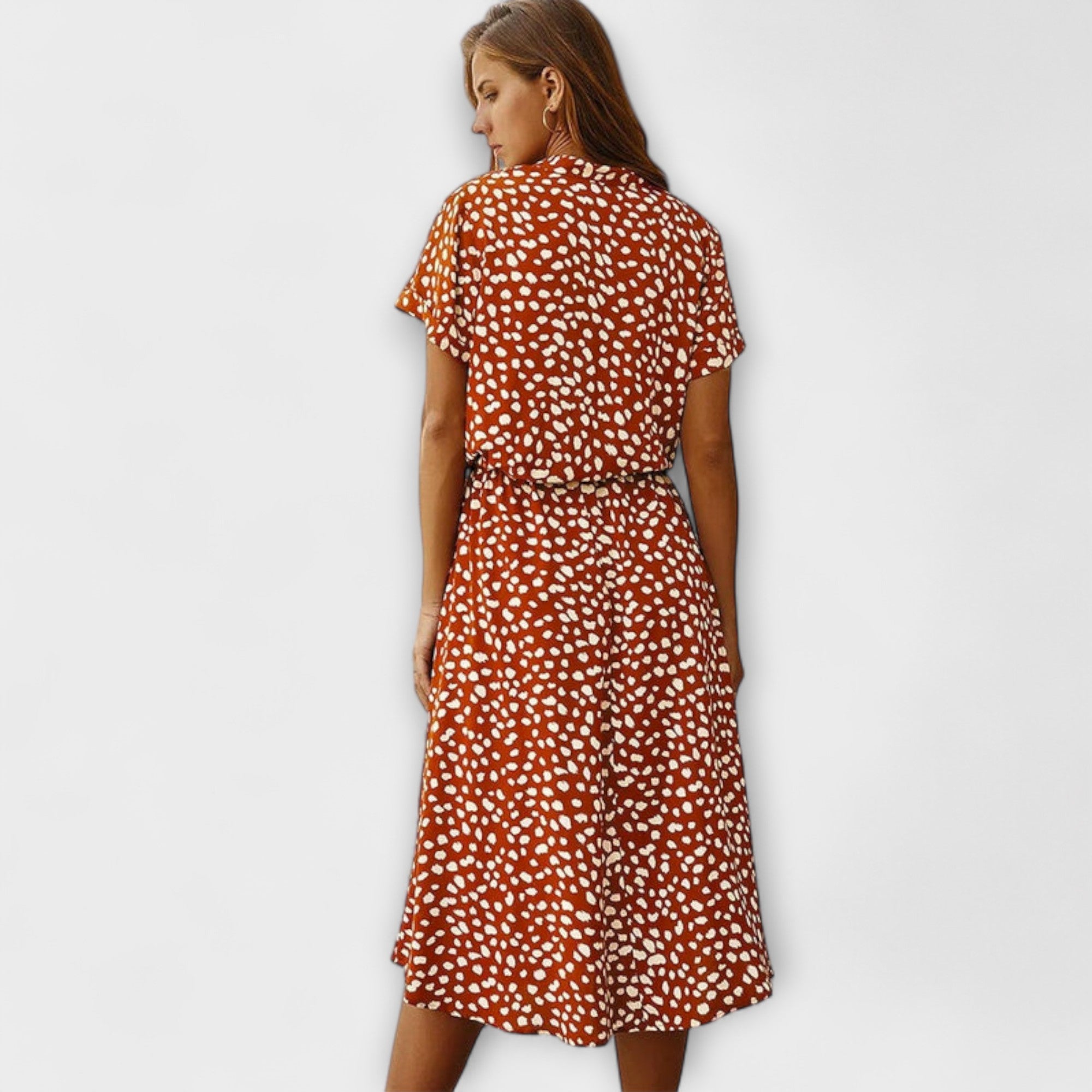 Blush & Bay™ |  Midi Dress with Elegant Fit