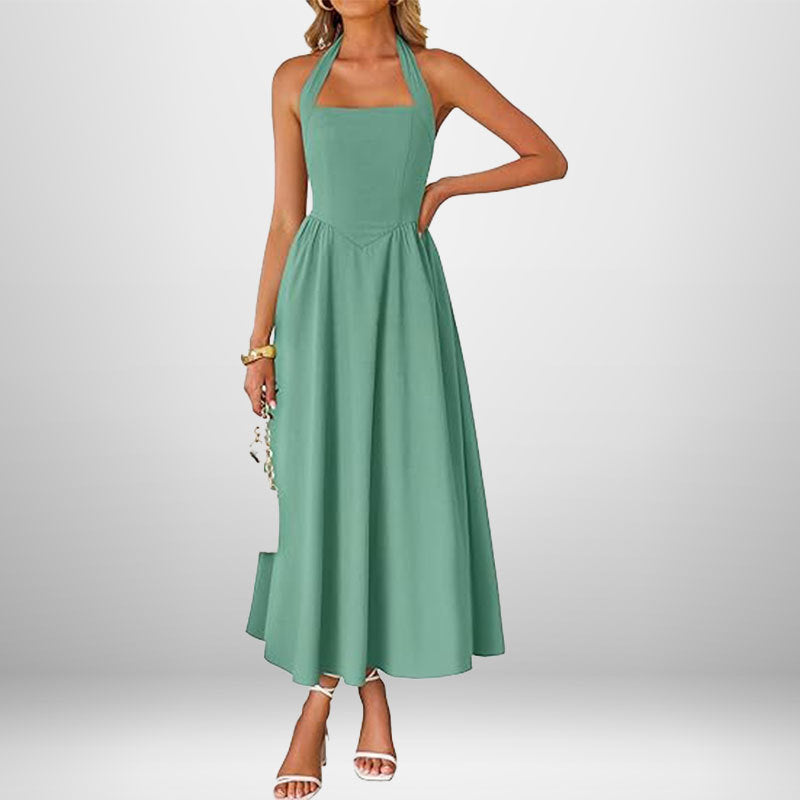Blush & Bay™ | Trendy Halter Neck Sleeveless dress