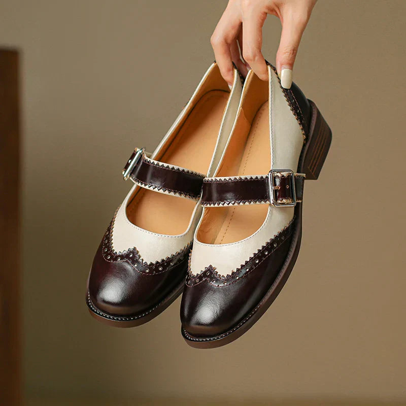 Blush&Bay™| Miana Leather Mary Janes