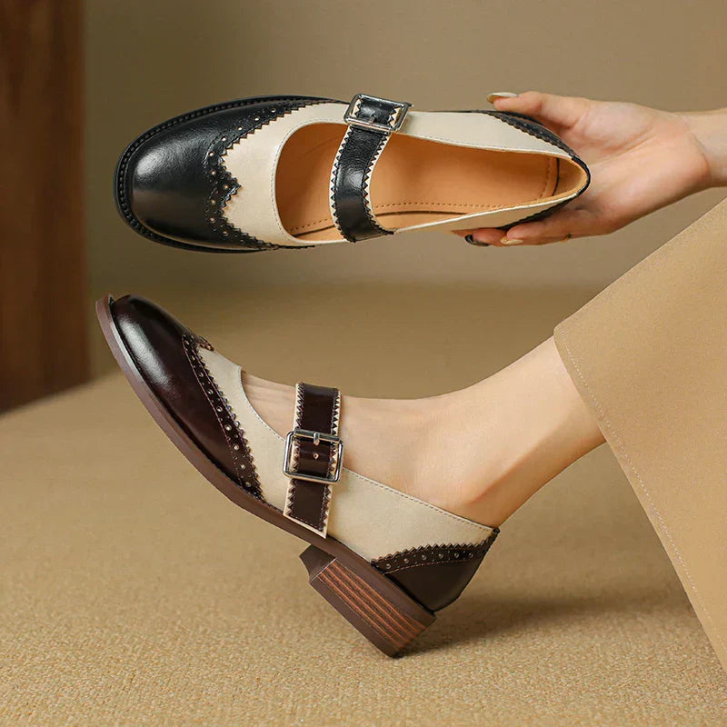 Blush&Bay™| Miana Leather Mary Janes