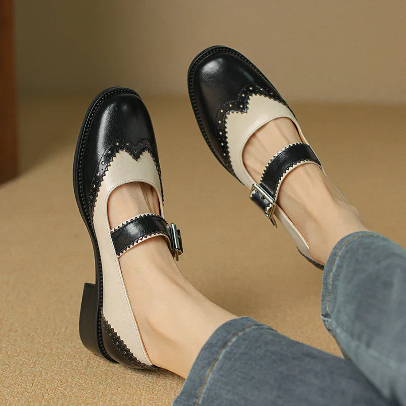 Blush&Bay™| Miana Leather Mary Janes