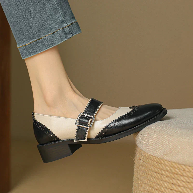 Blush&Bay™| Miana Leather Mary Janes
