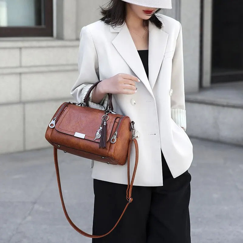 Stella - Genuine Leather Shoulder Handbag