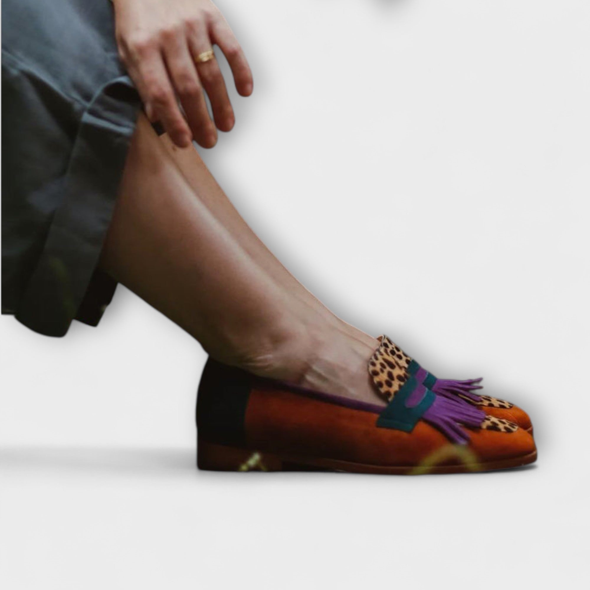 Fallon – Leopard Print Brown Loafer